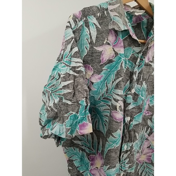 The Men's Store  Mens Short Sleeve XL Button Up Shirt Hawaiian Floral‎ - Picture 4 of 6